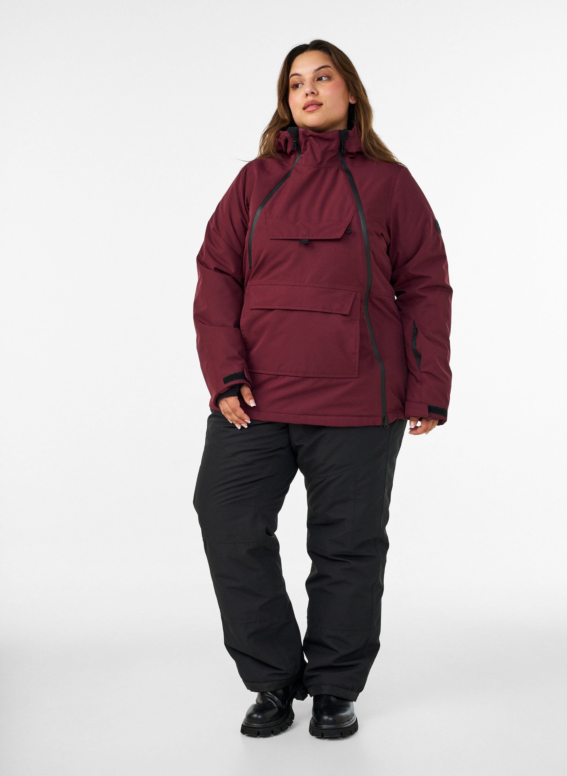 ZizziFunkcjonalna kurtka typu anorak z kapturem, Czerwony, Model image number 1