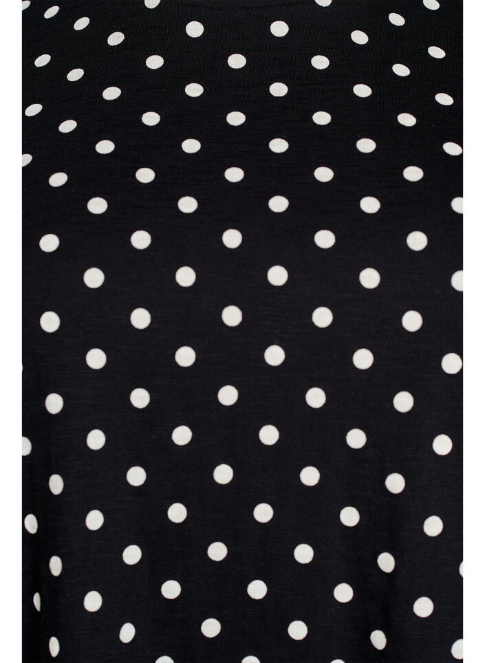 Koszulka Polka dot bawelniana, Czarne, Packshot image number 2