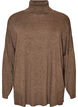 Sweter z kolnierzykiem i luznym krojem, Brązowy, Packshot image number 0