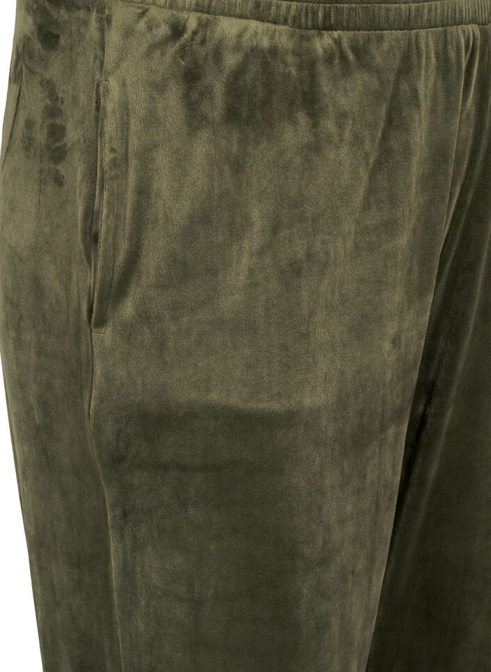 Luzne aksamitne spodnie, Zielony, Packshot image number 2