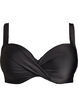 G&oacute;ra od bikini z fiszbinami i drapowaniem, Czarne, Packshot image number 0