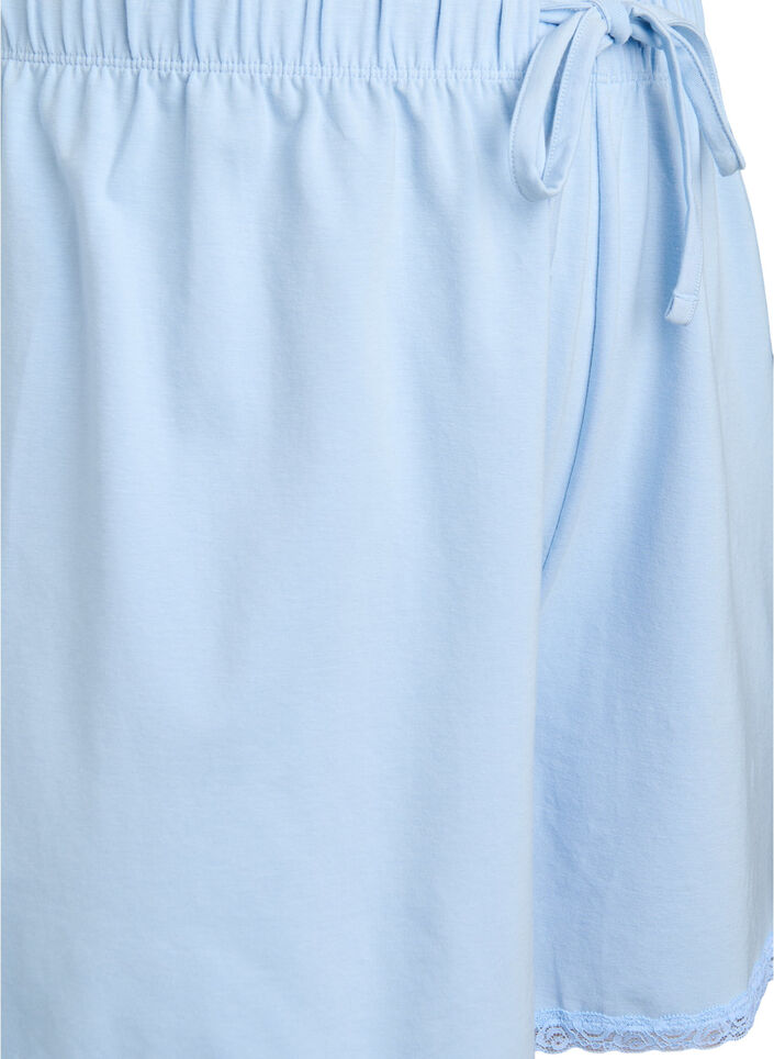 Luzne szorty z mieszanki modalu z koronkowym wykonczeniem, Dutch Canal, Packshot image number 2