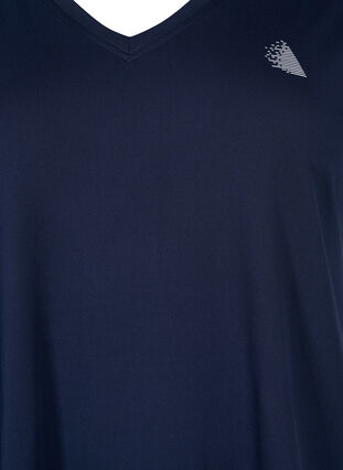 Sportowa koszulka z krótkim rekawem i dekoltem w szpic, Night Sky, Packshot image number 2