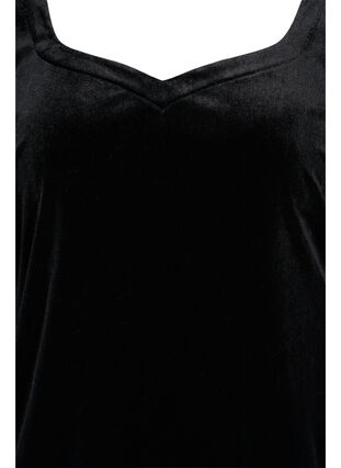 Welurowa sukienka z dlugimi rekawami, Black, Packshot image number 2