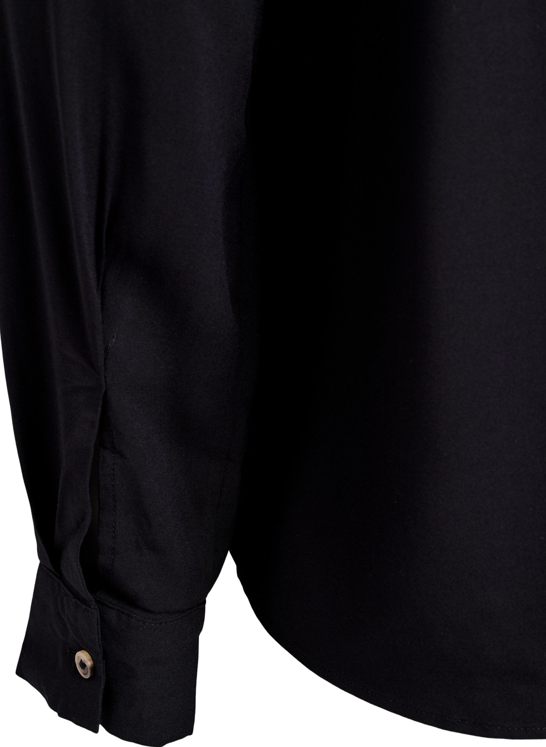 Zizzi FLASH - Koszulka z dlugim rekawem i dekoltem w szpic, Czarne, Packshot image number 3