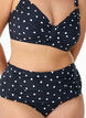 Doly bikini z wysokim stanem w groszki, Czarne, Packshot image number 2