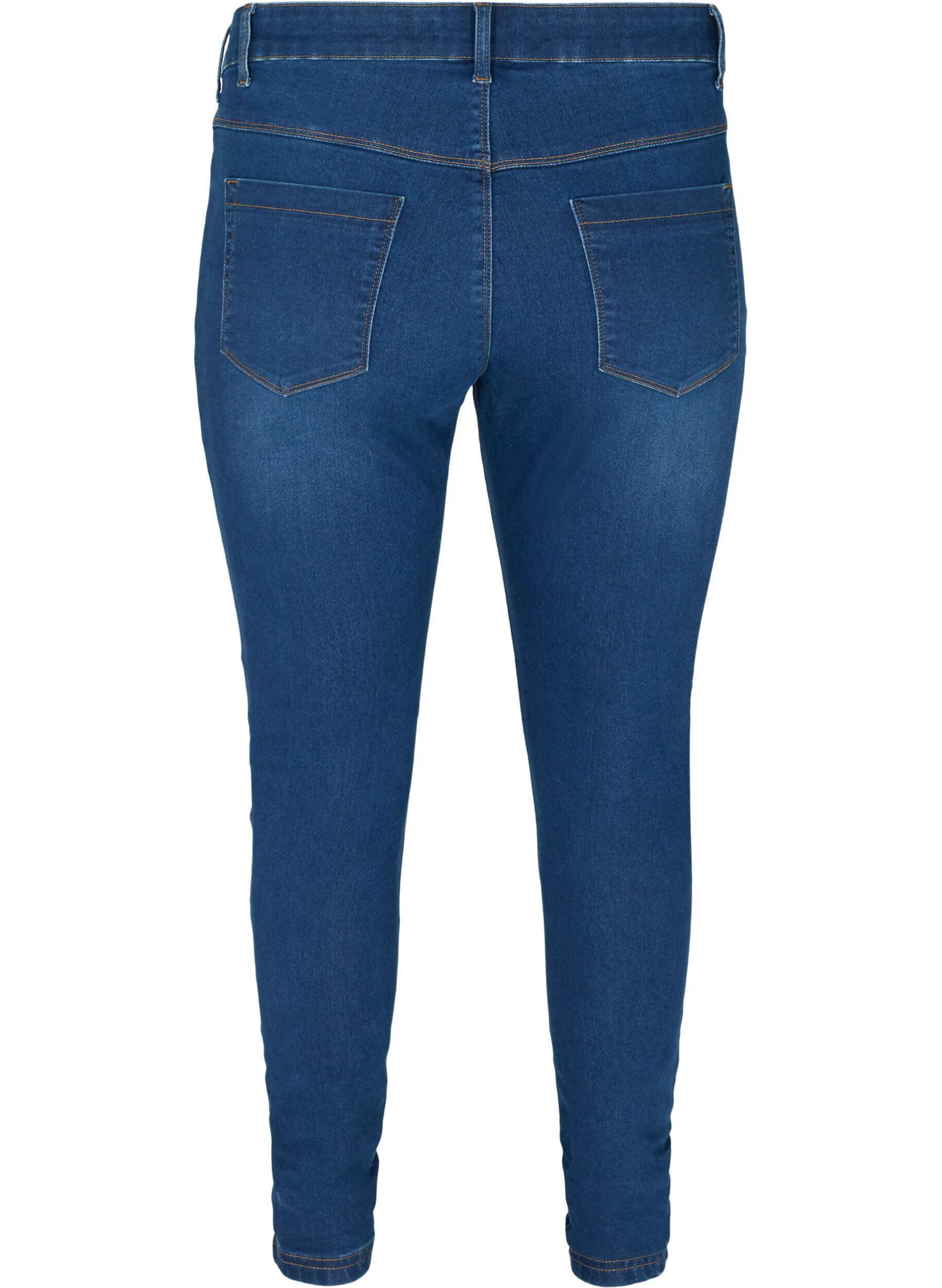 ZizziJegginsy z mieszanki bawelny, Blue denim, Packshot image number 1