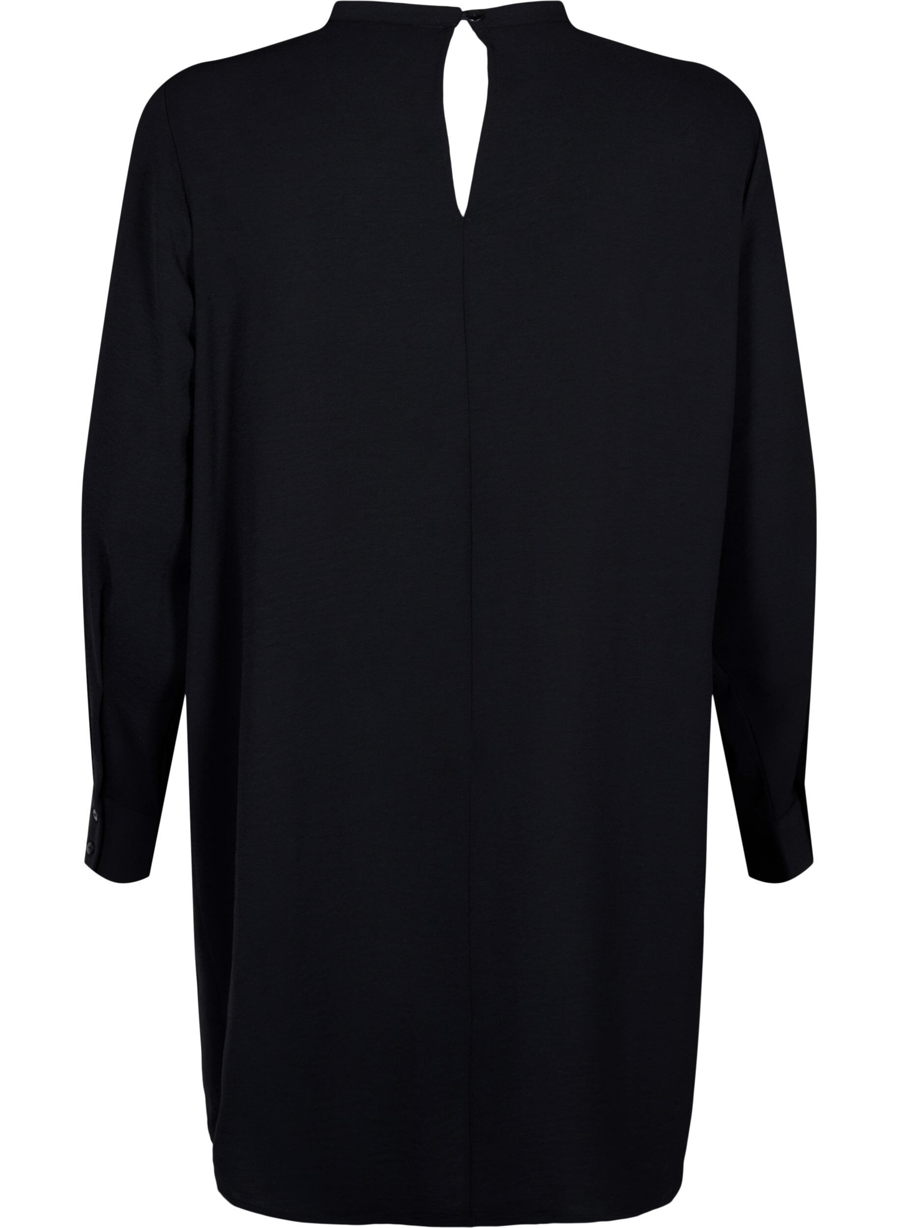 Zizzi Kr&oacute;tka sukienka z koronkowym detalem, Black, Packshot image number 1