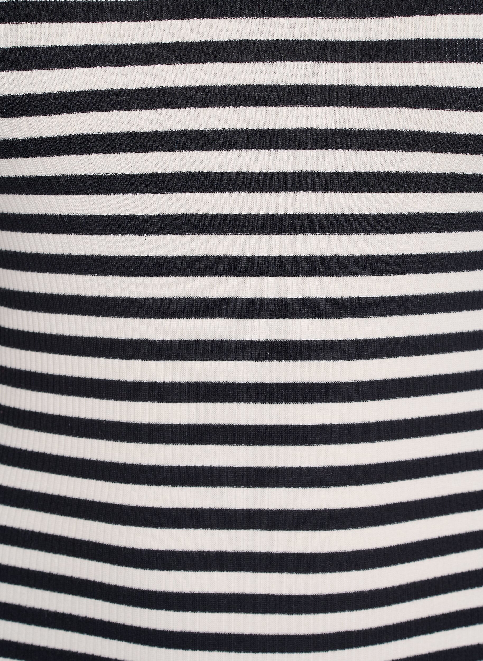 Zizzi Tank top w paski o prazkowanej strukturze, Black Snow W. Stripe, Packshot image number 2