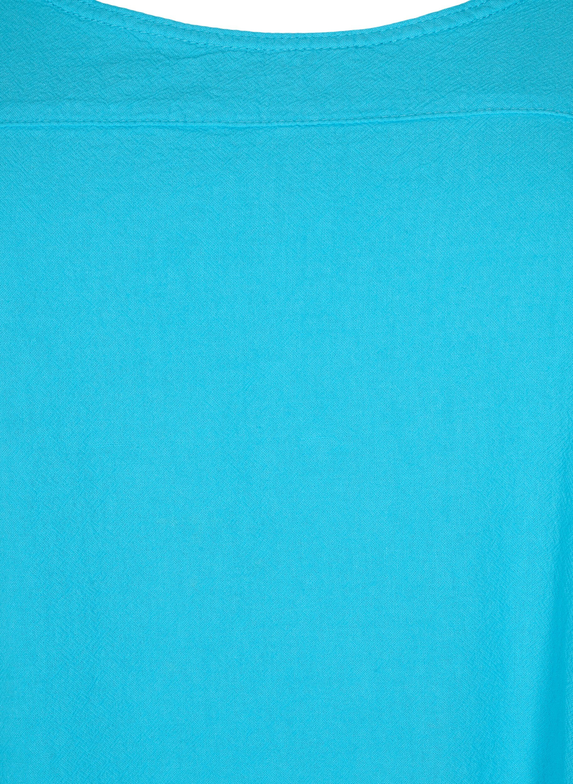 Zizzi Bawelniana sukienka z kr&oacute;tkim rekawem, Niebieskie, Packshot image number 2