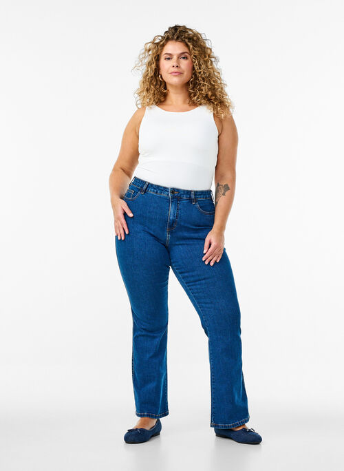  Jeansy typu bootcut Ellen z wysoka talia