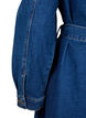 Dzinsowa sukienka koszulowa midi z paskiem, Dark Blue Denim, Packshot image number 3
