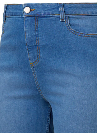Dopasowane szorty jeansowe z wysokim stanem, Medium Blue Denim, Packshot image number 2