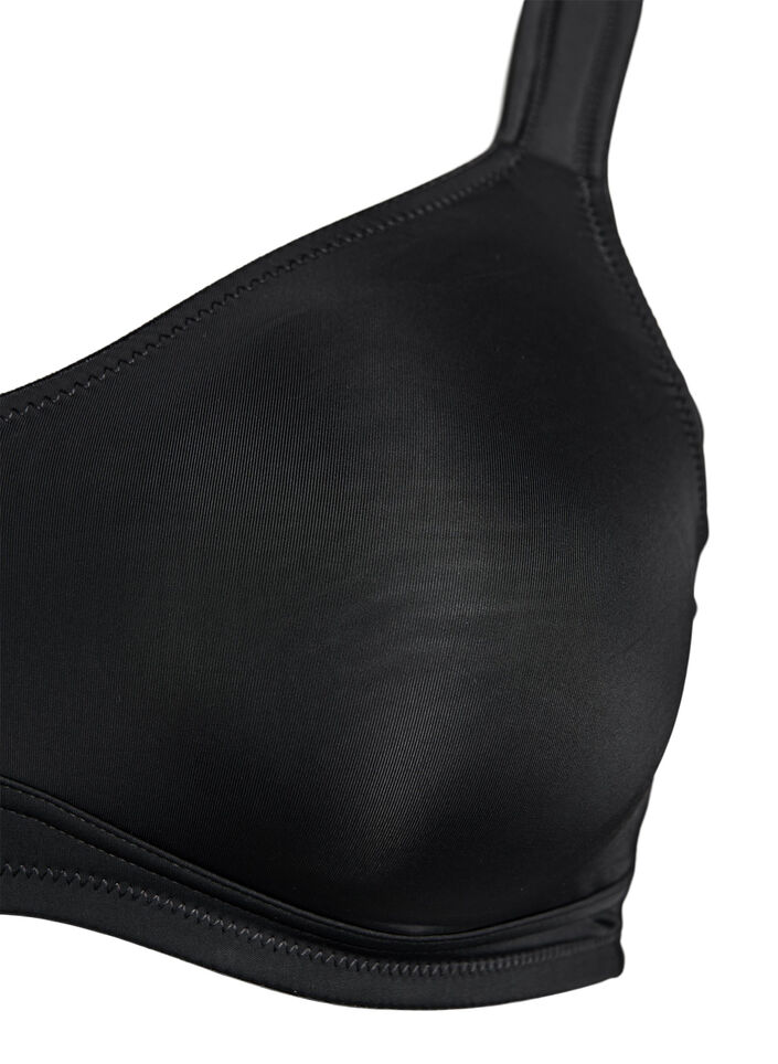 Komfortowy biustonosz z wyscielanymi ramiaczkami, Czarne, Packshot image number 2