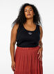 Dopasowany top z motywem, Czarne, Model image number 0