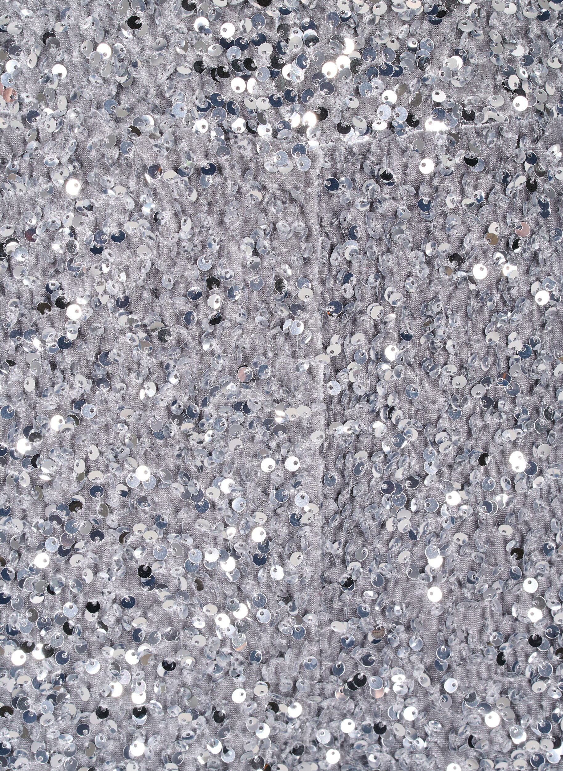 Zizzi Luzne cekinowe spodnie z wysokim stanem, Silver, Packshot image number 2