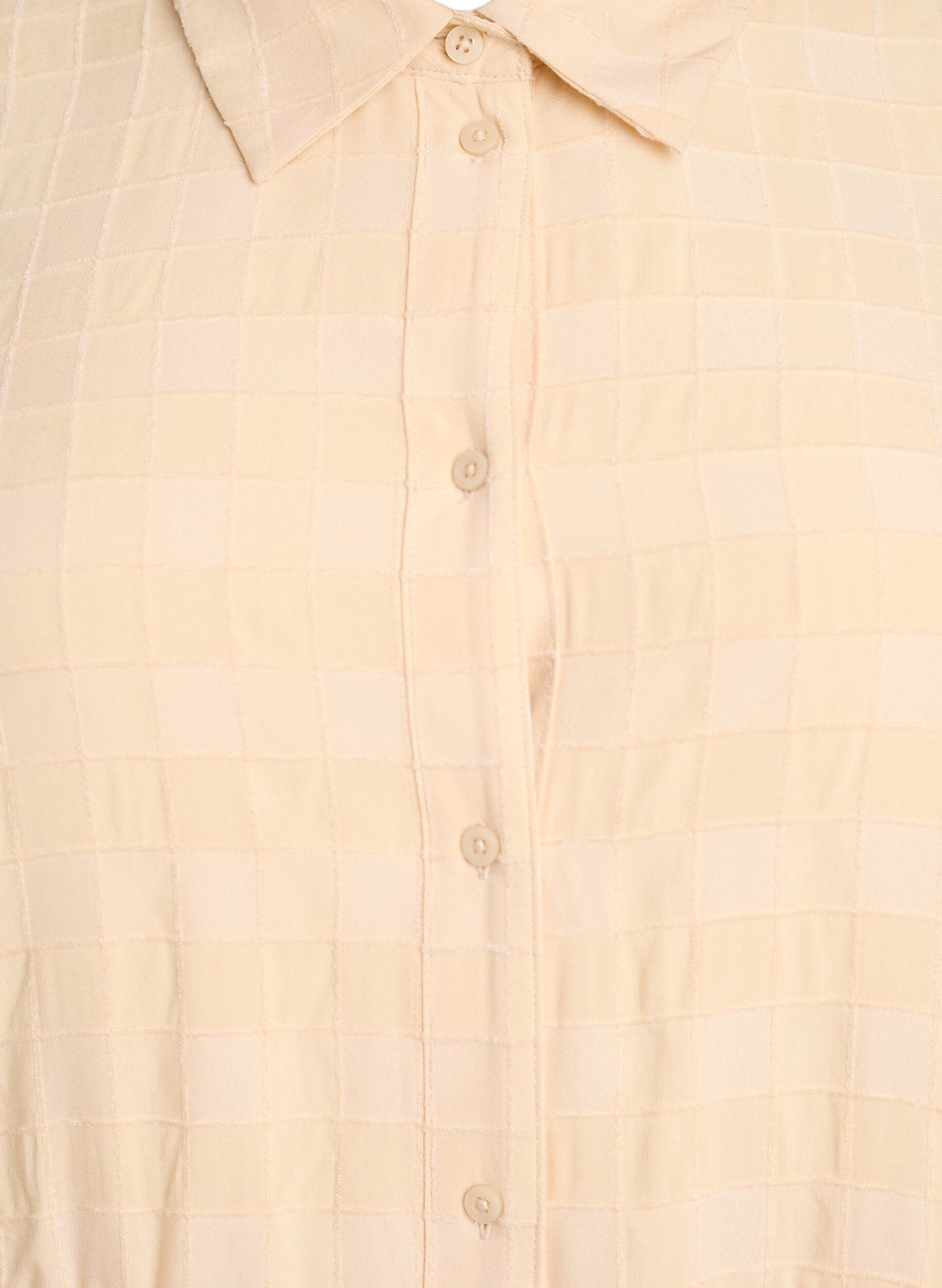 Zizzi Kr&oacute;tkie sukienki koszule z kratkowanym wzorem i rekawami 1/2, Ż&oacute;łty, Packshot image number 2