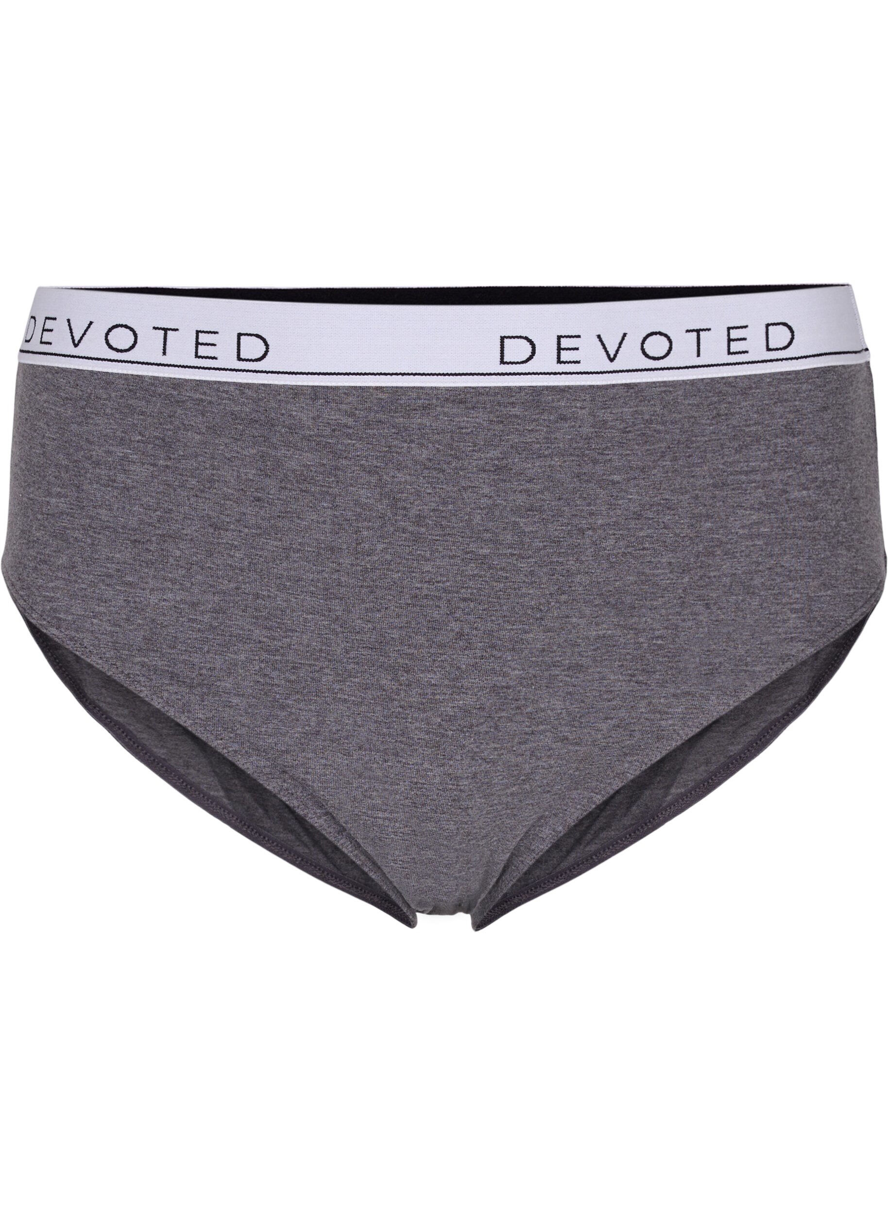 Zizzi Figi z&nbsp;dwukolorowym splotem tkaniny i&nbsp;stanem o sredniej wysokosci, Szary, Packshot image number 0