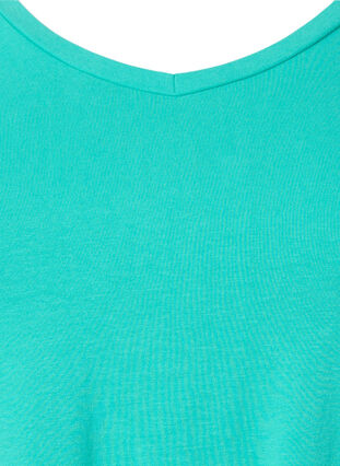 Podstawowa, gladka bawelniana koszulka, Aqua Green, Packshot image number 2