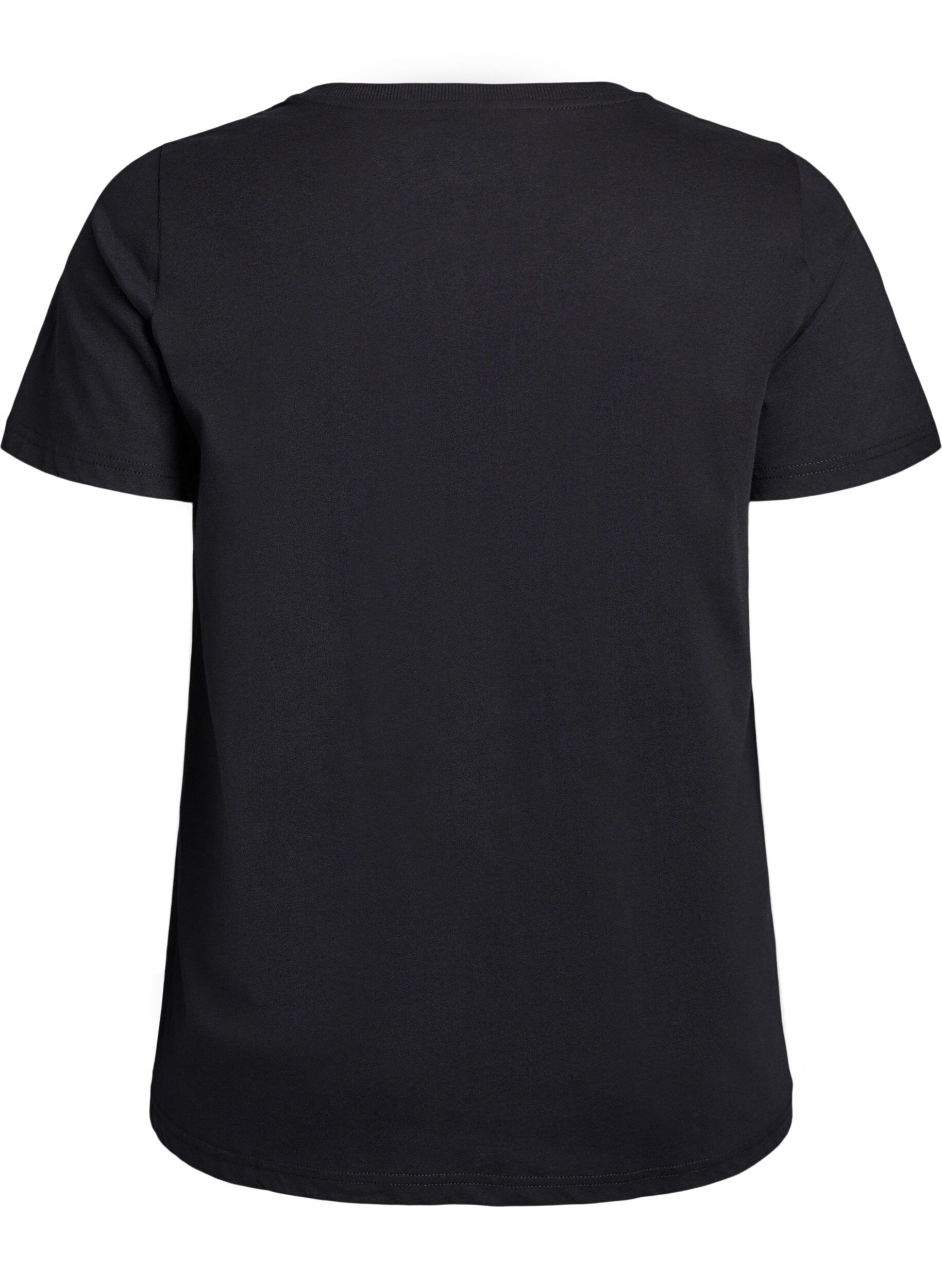 Zizzi Koszulka swiateczna z bawelny organicznej, Czarne, Packshot image number 1