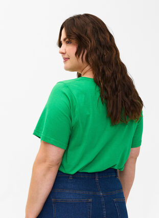 Flash - koszulka z dekoltem w szpic, Kelly Green, Model image number 1