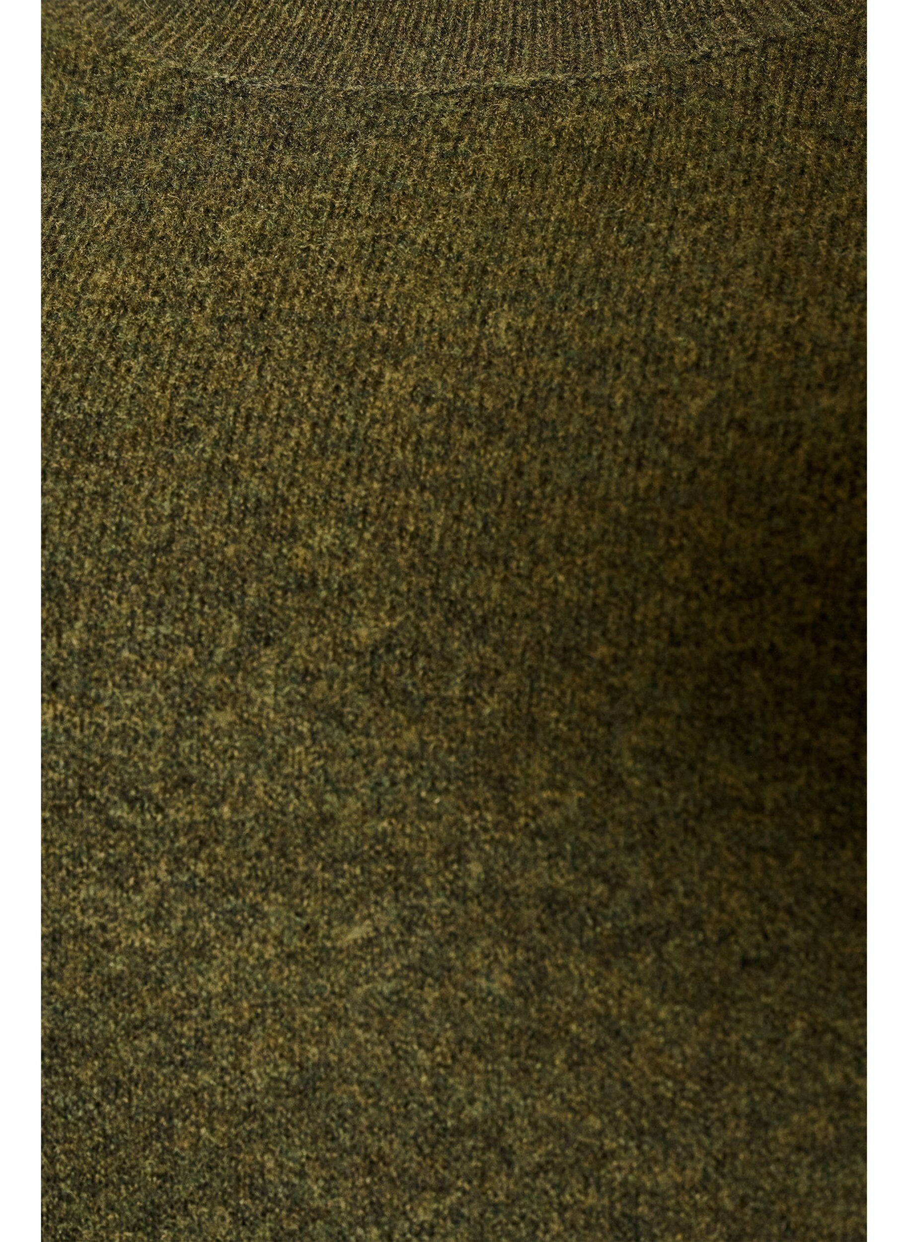 ZizziLuzny dzianinowy sweter z widocznymi szwami, Zielony, Packshot image number 2