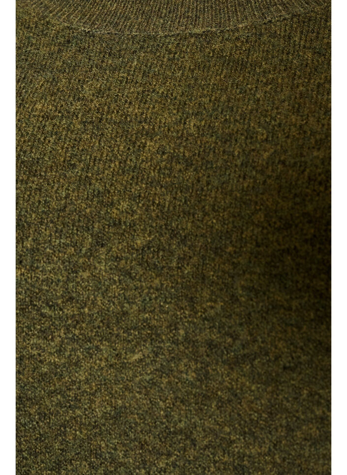 Luzny dzianinowy sweter z widocznymi szwami, Zielony, Packshot image number 2