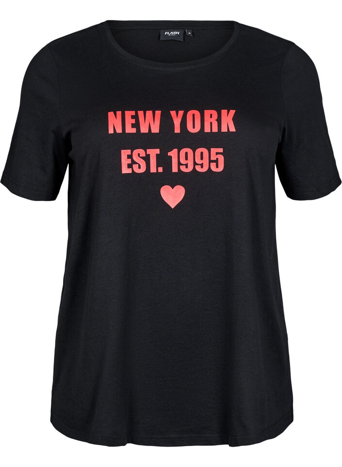 FLASH - T-shirt z nadrukiem, Czarne, Packshot image number 0