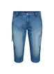 Jeansy capri o dopasowanym kroju z kieszeniami, Niebieskie, Packshot image number 0