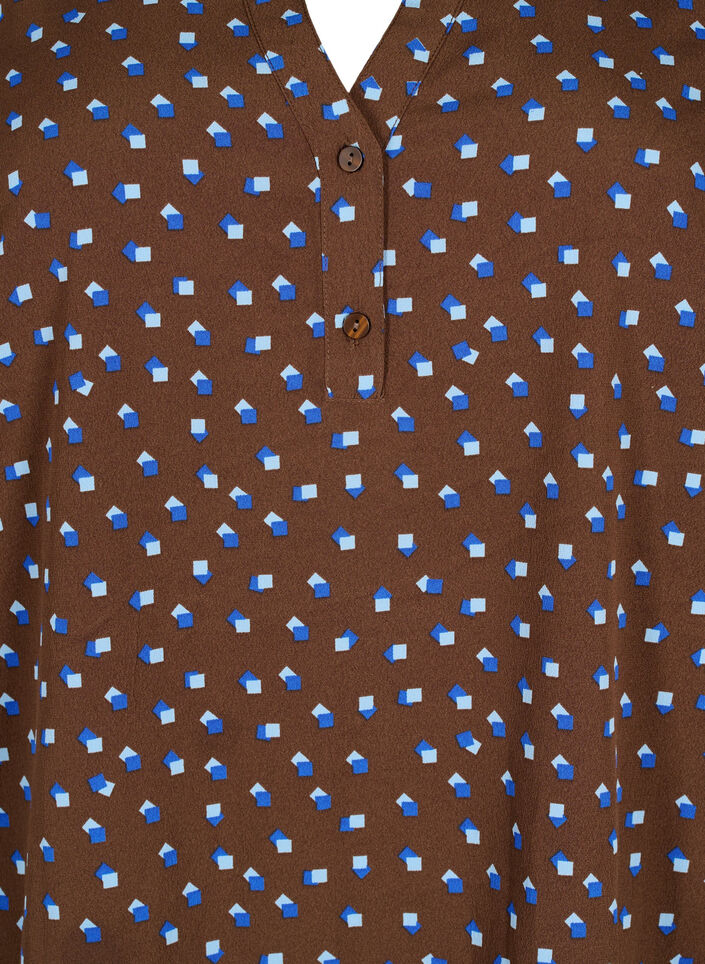 Flash – bluzka z dlugim rekawem i nadrukiem, Chicory Coffee AOP, Packshot image number 2