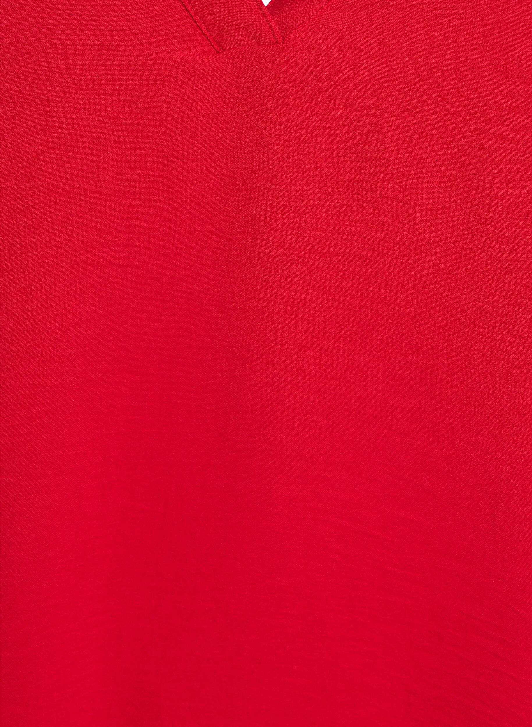 Zizzi Top bez rekaw&oacute;w z marszczeniami, Czerwony, Packshot image number 2