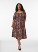 Letnia sukienka z wiskozy z nadrukiem paisley, Fioletowy, Model image number 0
