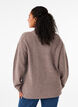 Luzny sweter z welny merynosowej, Desert Taupe Mel., Model image number 1