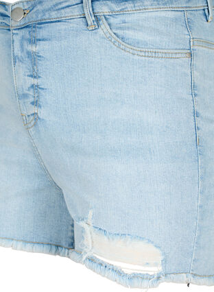 Szorty jeansowe z wytwornymi detalami, Light Blue Denim, Packshot image number 2