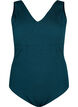 Strój kapielowy o fakturze krepy i efekcie zawijania, Dark Sea, Packshot image number 0