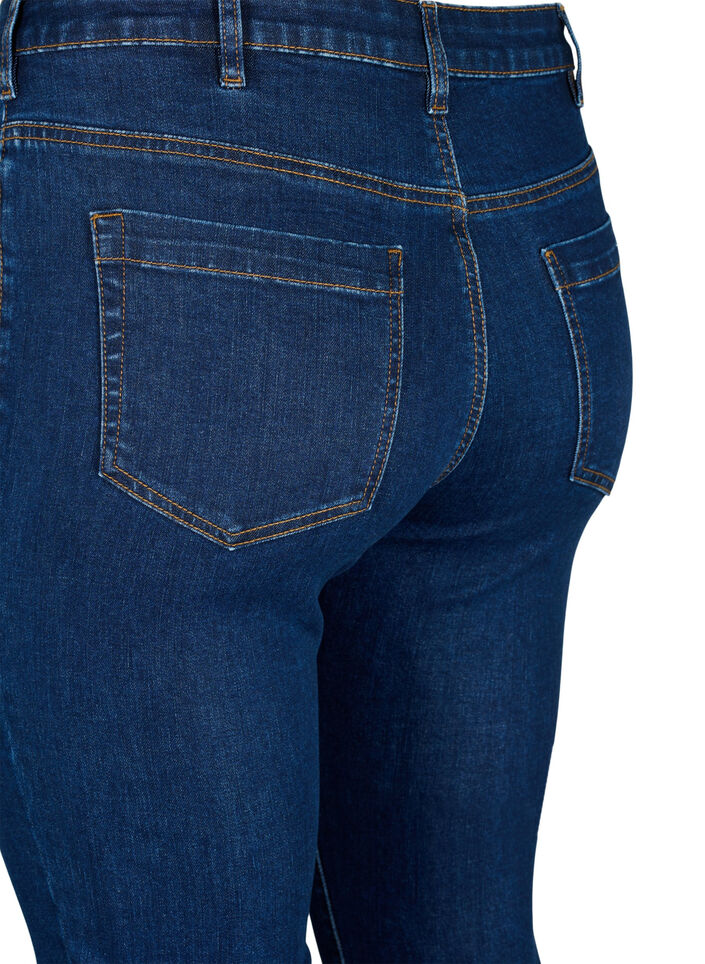 Jeansy Amy o bardzo obcislym kroju z wysokim stanem, Niebieskie, Packshot image number 3