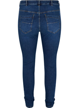 Bardzo obcisle jeansy Amy z wysokim stanem, Blue denim, Packshot image number 1