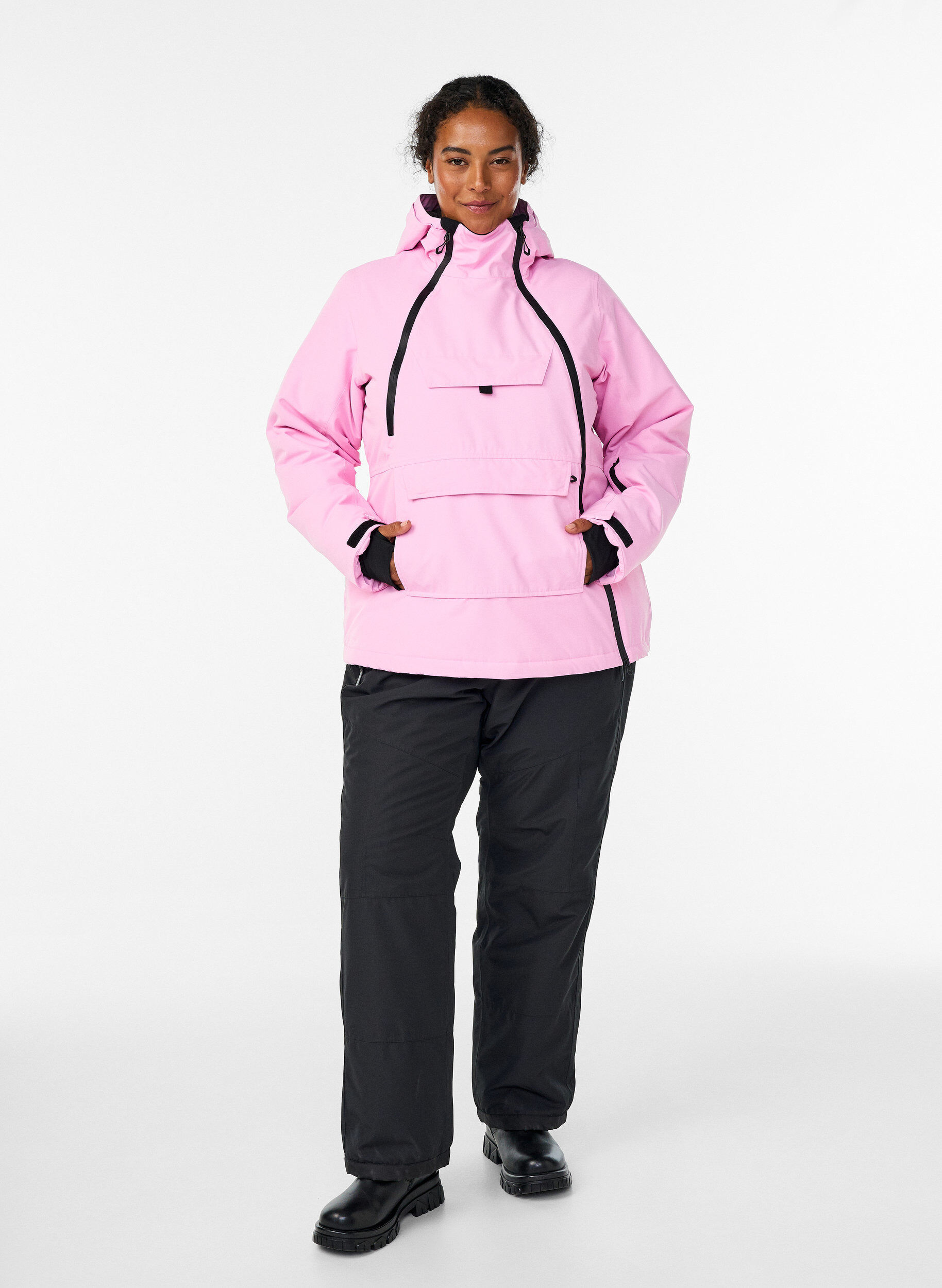 ZizziFunkcjonalna kurtka typu anorak z kapturem, R&oacute;żowy, Model image number 1