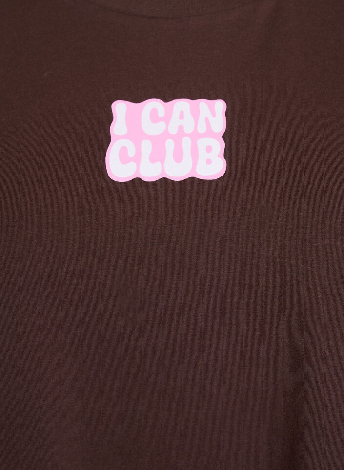 Sportowa koszulka z bawelny organicznej, Brązowy, Packshot image number 2