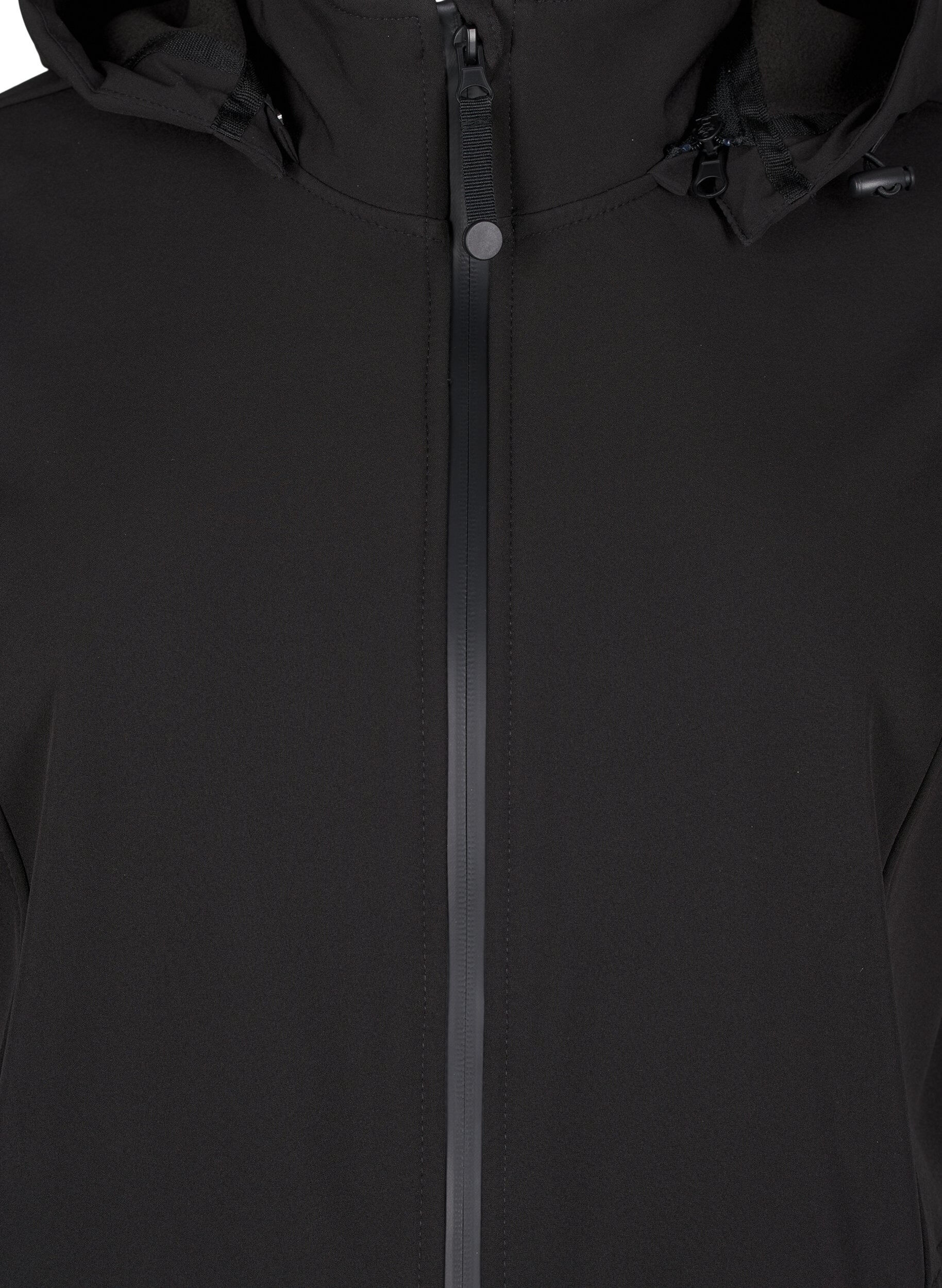 ZizziKurtka softshell z odpinanym kapturem, Czarne, Packshot image number 2