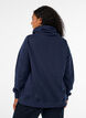 Bluza z wysokim kolnierzem i kieszeniami, Niebieskie, Model image number 2