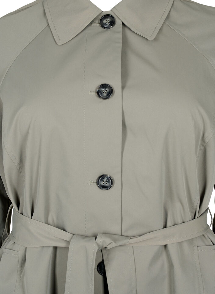 Trencz z kieszeniami i paskiem, Sea Spray, Packshot image number 2