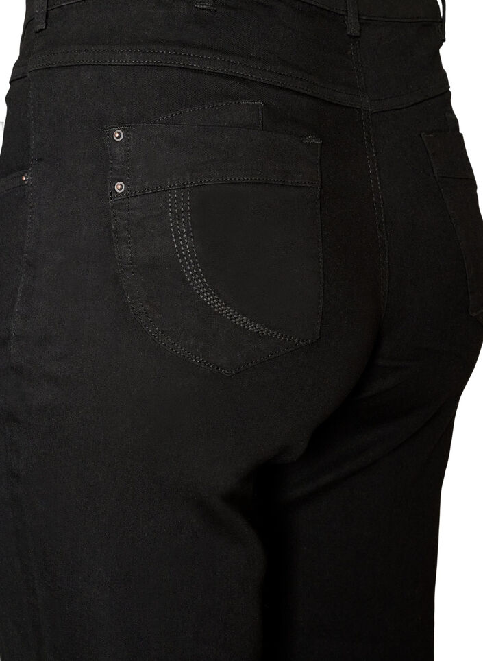 Jeansy Gemma o kroju regular fit z wysokim stanem, Czarne, Packshot image number 3