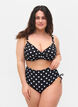 Doly bikini z nadrukiem i wysokim stanem, Dotted Print, Model image number 0