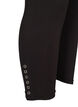 Legginsy o dlugosci 3/4 z guzikami, Czarne, Packshot image number 3
