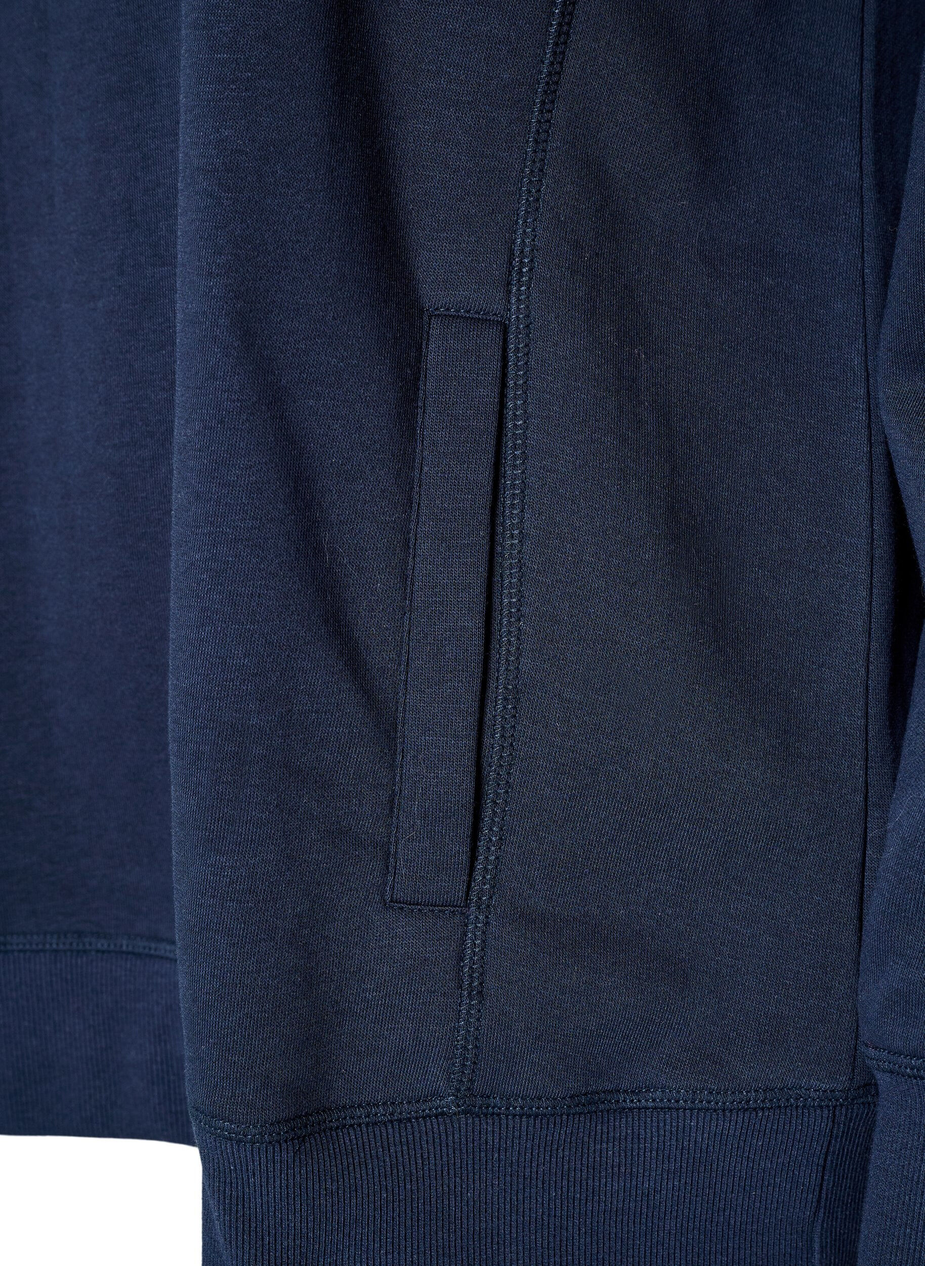 ZizziBluza z wysokim kolnierzem i kieszeniami, Niebieskie, Packshot image number 3