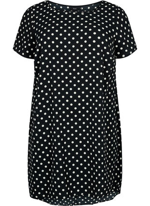 Sukienka z krótkim rekawem, Black w. Dots, Packshot image number 0