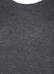 Melanzowy sweter z okraglym dekoltem, Dark Grey Black Mel., Packshot image number 2