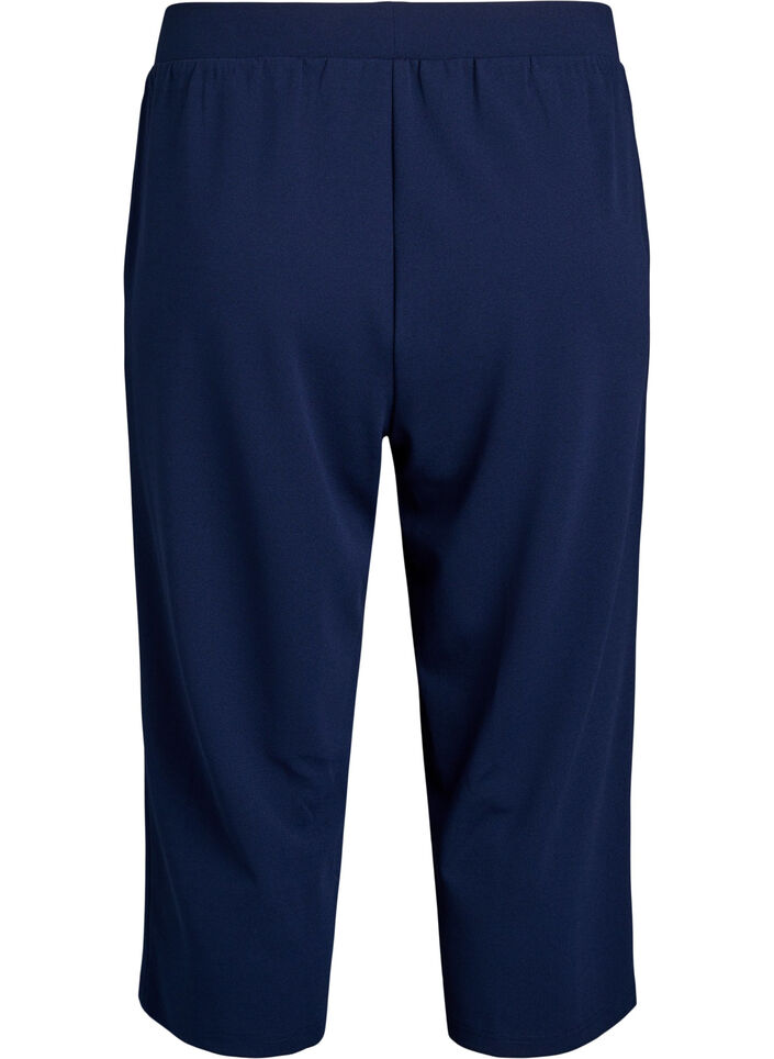 FLASH - Spodnie 3/4 o luznym kroju z wysokim stanem, Niebieskie, Packshot image number 1