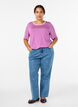 Koszulka z TENCEL&trade; Lyocell i paskami, Fioletowy, Model image number 1
